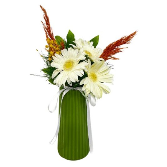 Yeşilin Gerbera Çiçeği