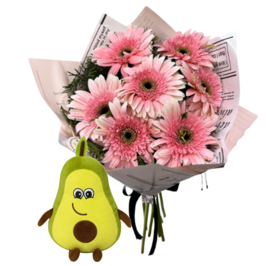 Pembe Gerbera Ve Avakado