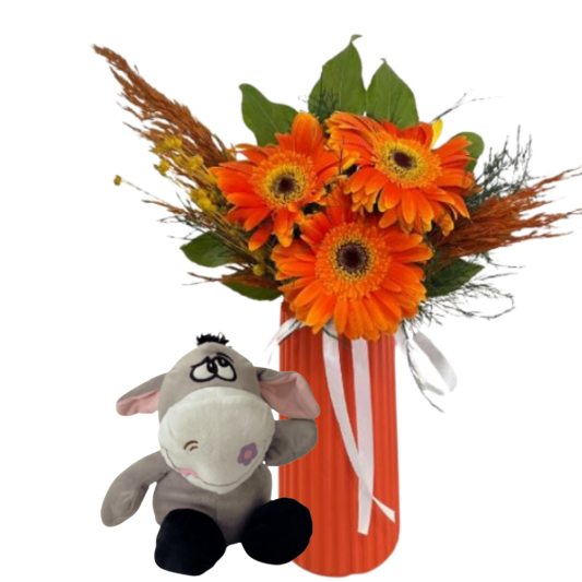 Turuncu Gerbera Eşeği Turuncu Gerbera Eşeği
