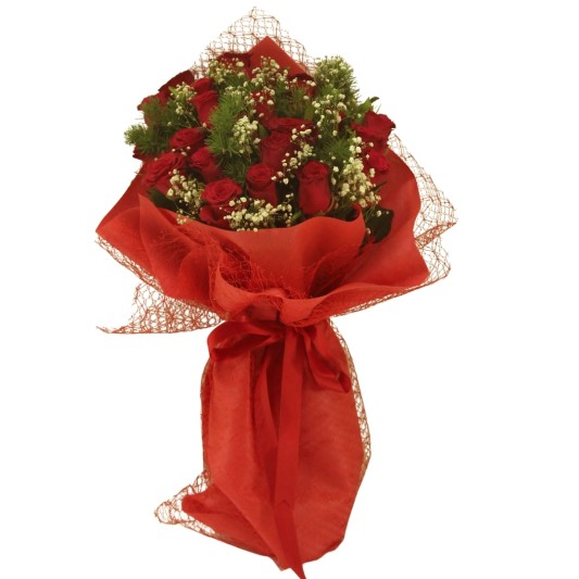 Aşk Dolu 25 Kırmızı Gül Buketi