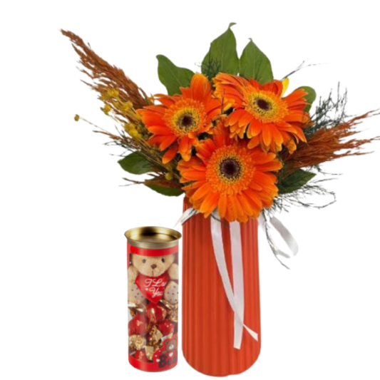 Turuncu Gerbera Tatlılığı Turuncu Gerbera Tatlılığı