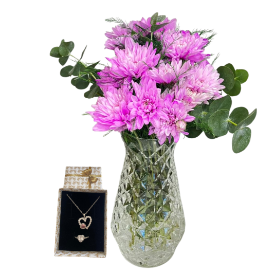 Kalpten Gelen Kristal Kolye