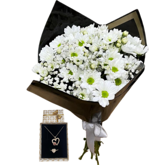 Beyaz Papatya ve Kalp