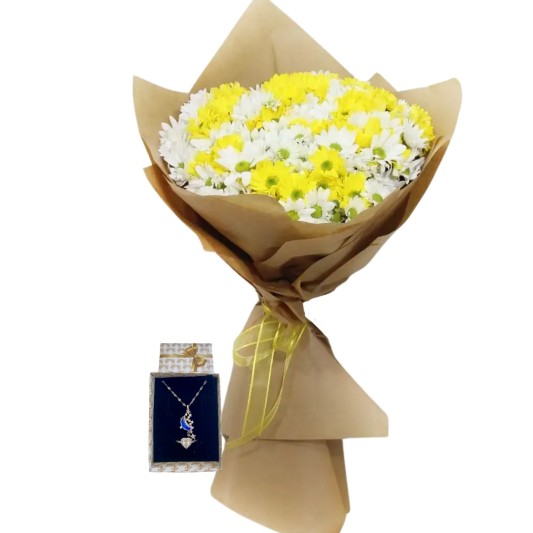 Zarif Işıltılı Papatya Buketi