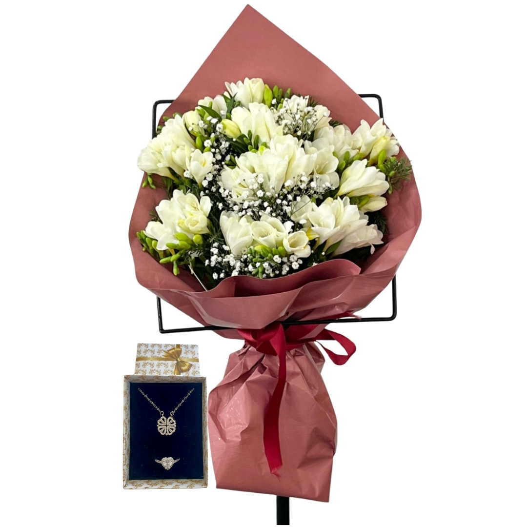 Yoncalı Frezya Buketi