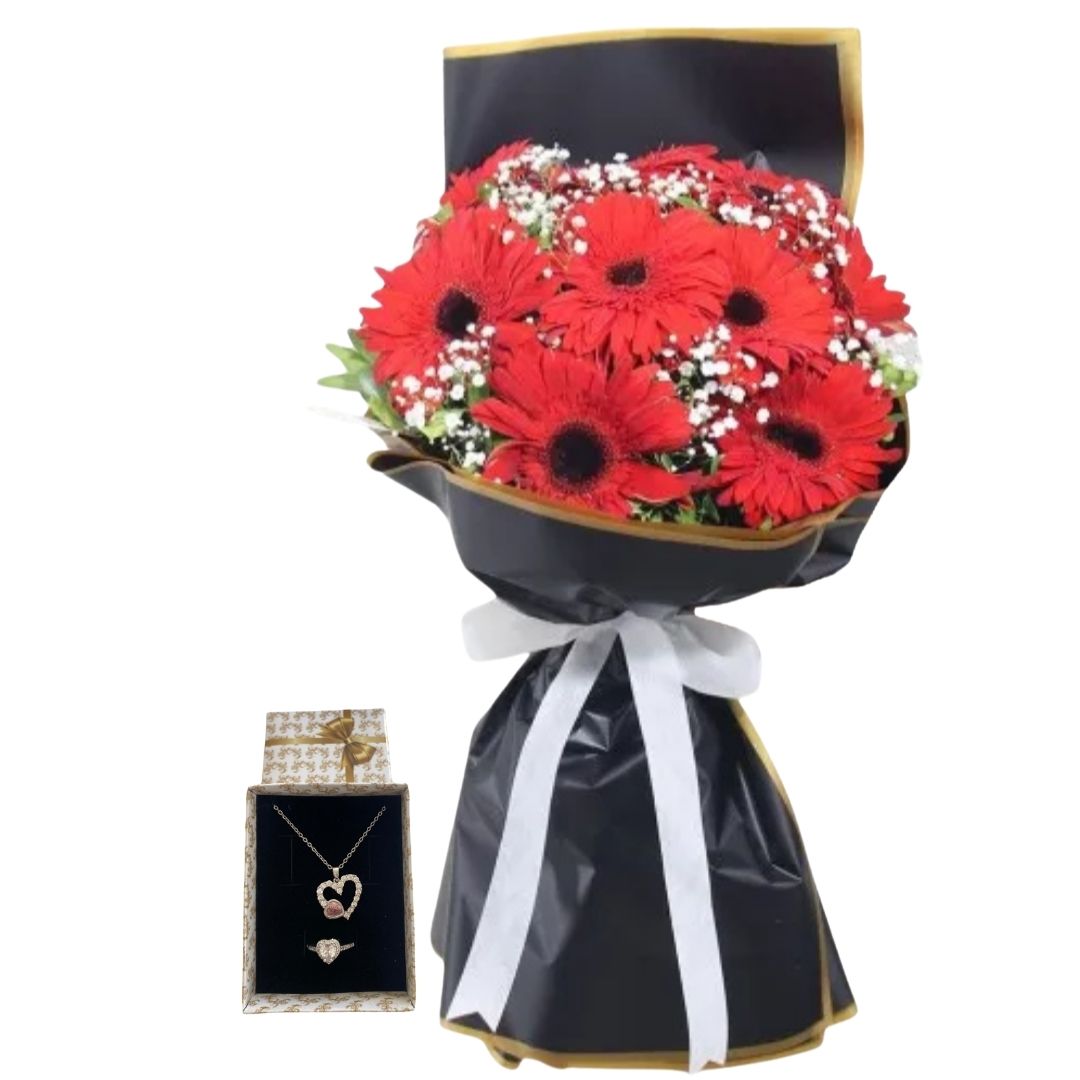 Kırmızı Gerbera Aşk Işıltısı