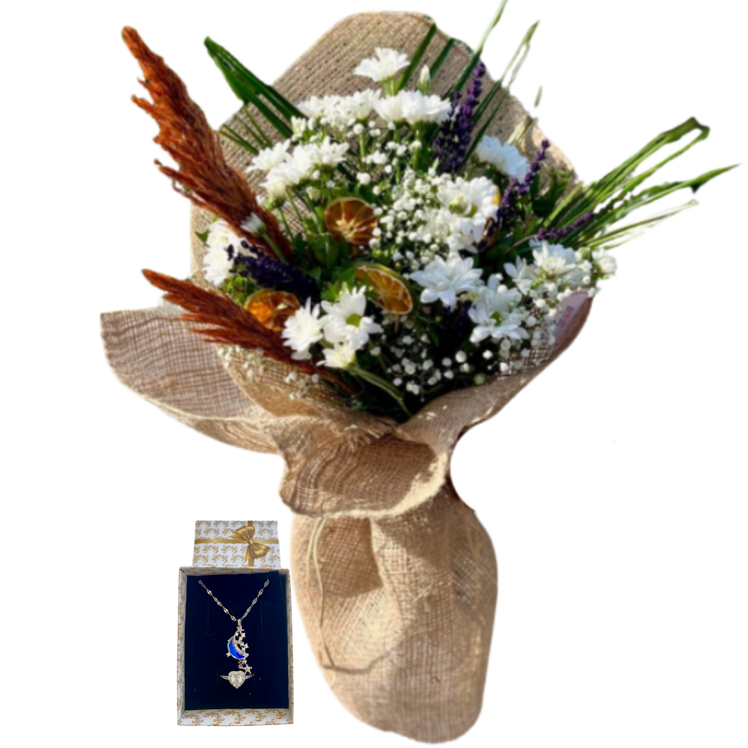 Burlap Papatya Buketi