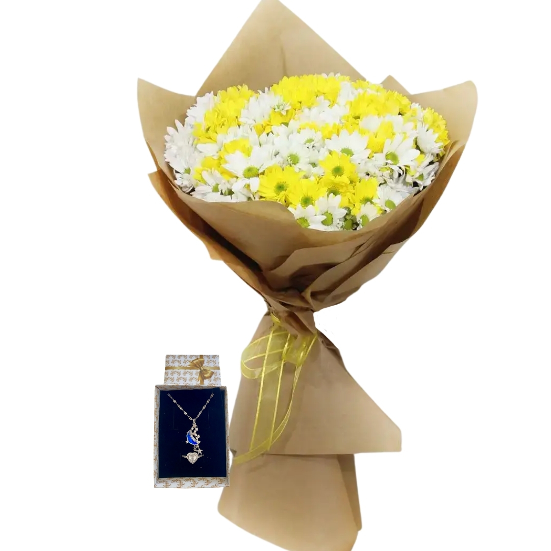 Zarif Işıltılı Papatya Buketi