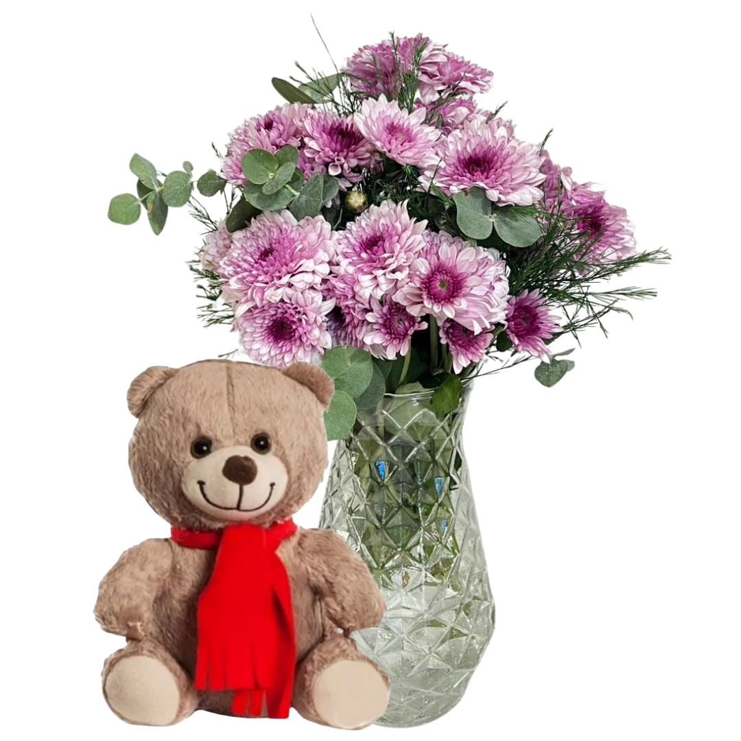 Ayıcıklı Kasımpatı Hediyesi