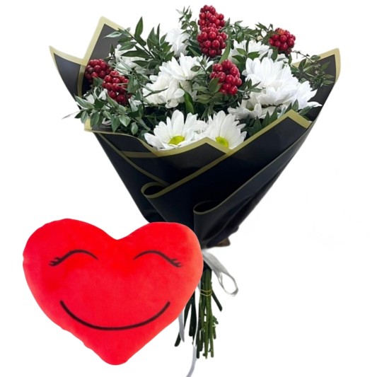 Kalp Sürprizli Kış Buketi