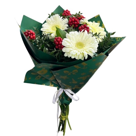 Beyaz Gerbera İle Kokina