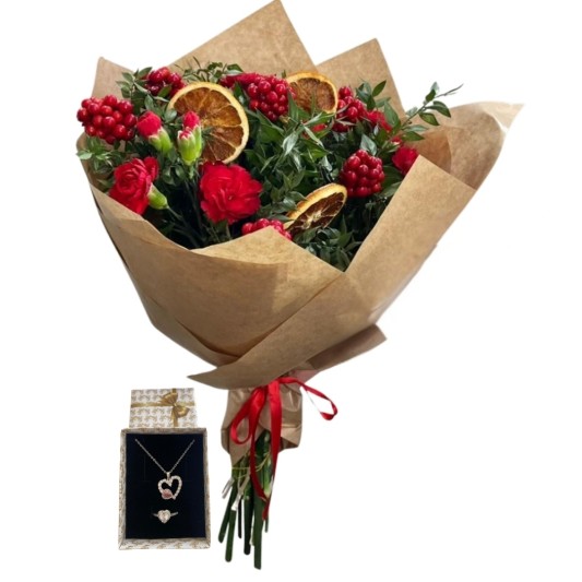 Aşk Parıltısı Kalp Aranjmanı