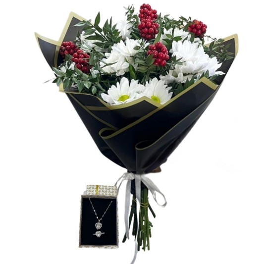 Beyaz Işıltılı Hediye Demeti