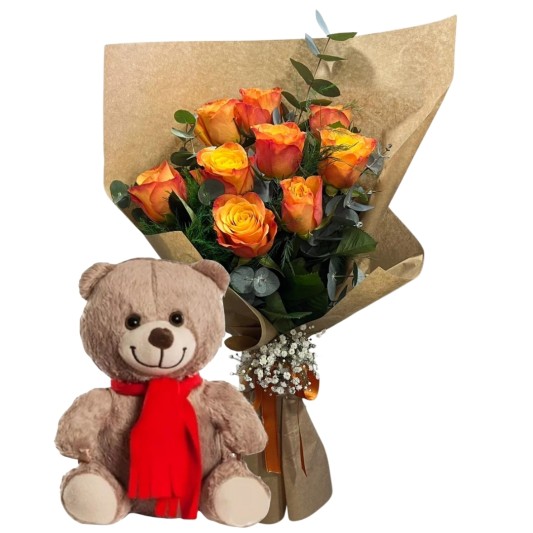 Kraft Buketin Mutlu Peluşu