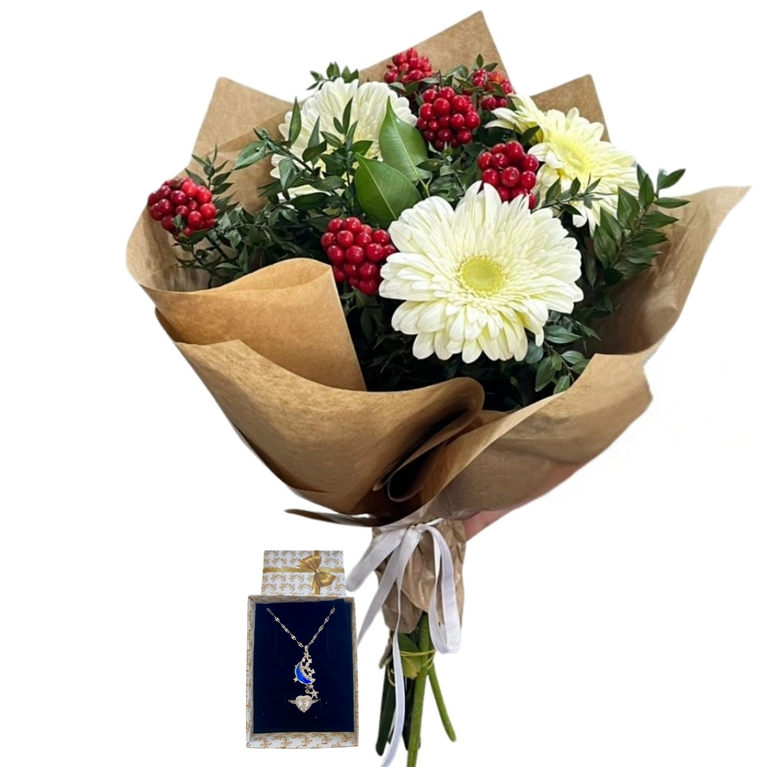 Gerberalı Yılbaşı Gecesi Buketi 