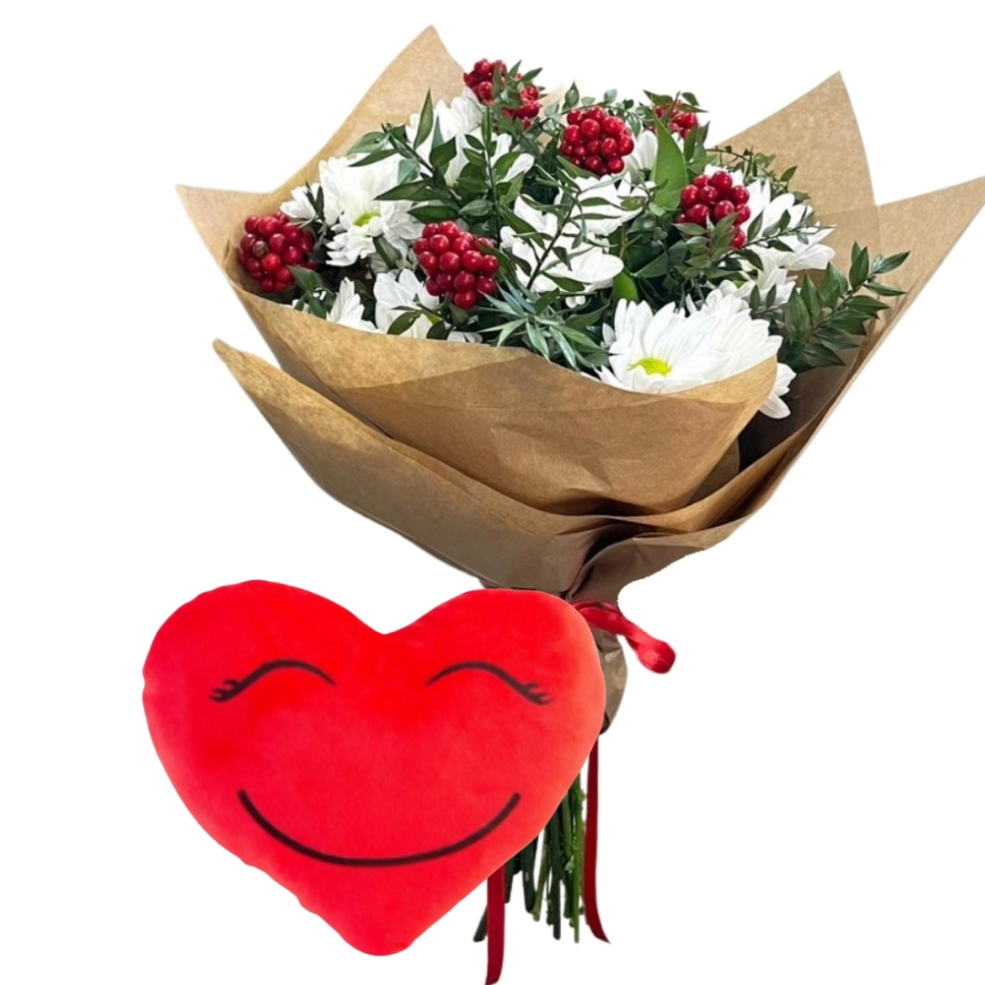 Sevgi Yastıklı Romantik Aranjman