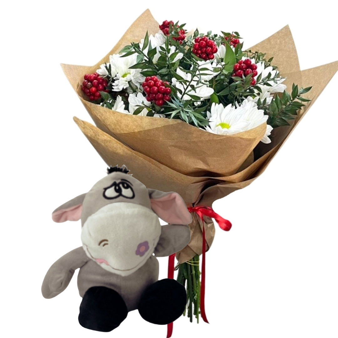 Neşeli Sürprizli Peluş Buket