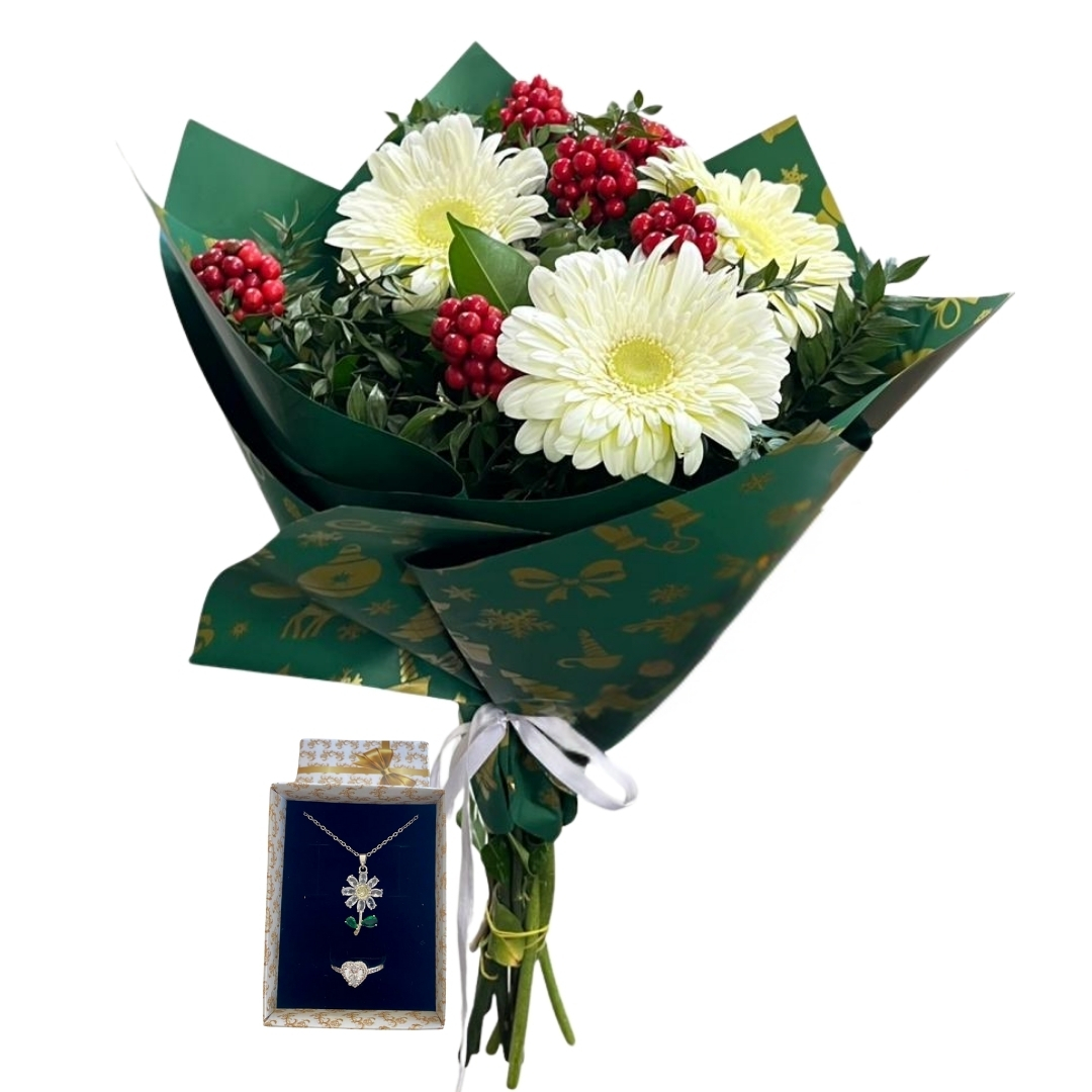 Papatya Parıltılı Kokina Buketi