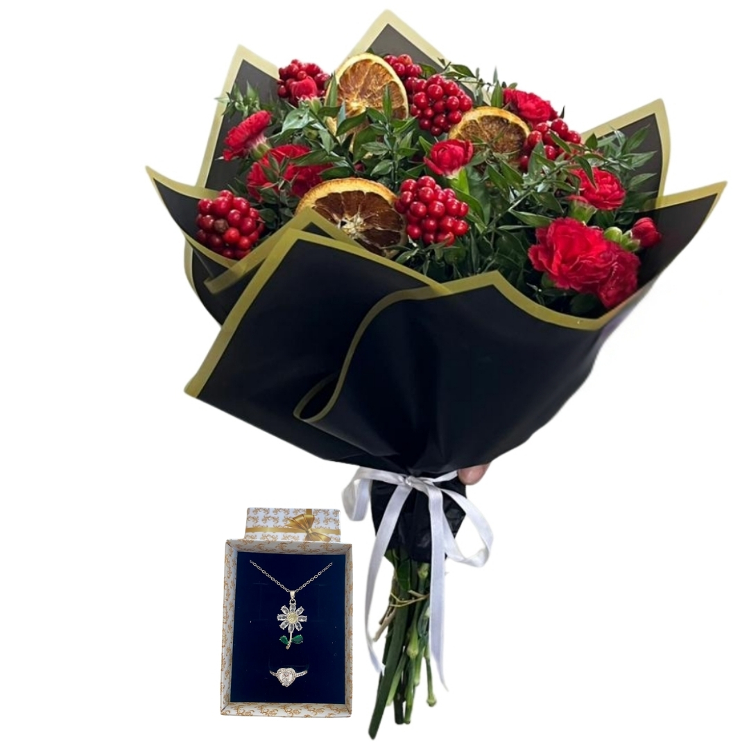 Papatya Parıltılı Kokina Buketi