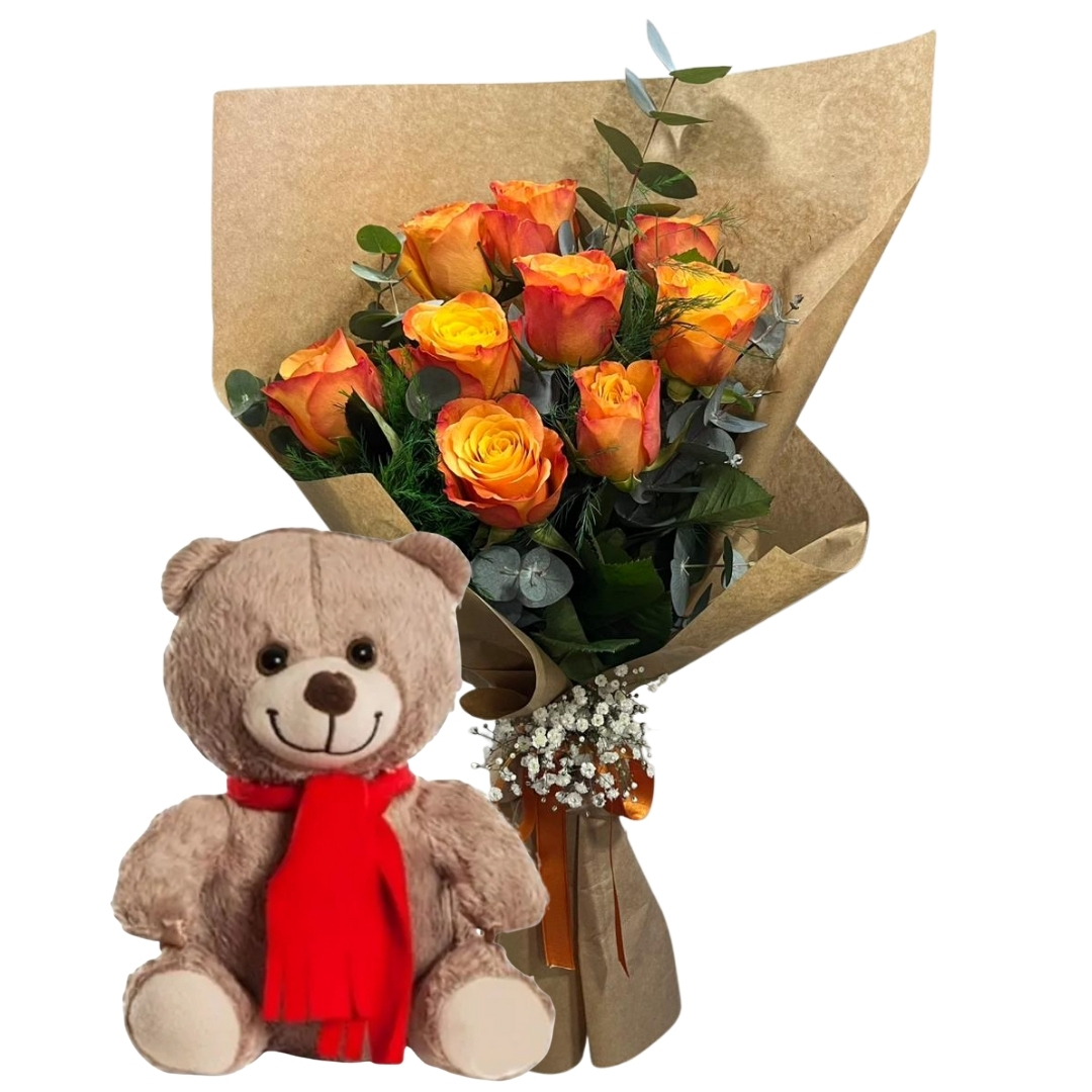 Kraft Buketin Mutlu Peluşu