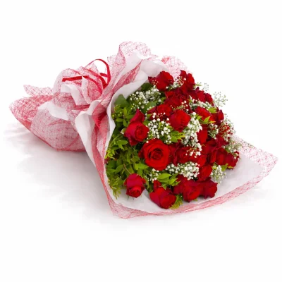 Aşk Dolu 25 Kırmızı Gül Buketi