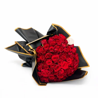 100 Kırmızı Gül Buketi