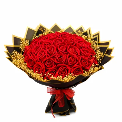 Gold Prestige Yapay Kırmızı Gül Buketi