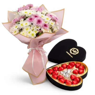 Pembe Düş Kalp Çikolata Seti