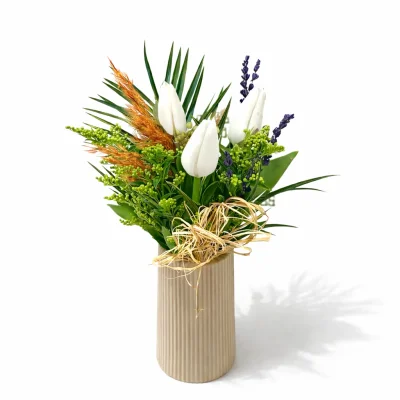 Beyaz Lale Zarafeti Aranjmanı