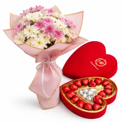 Kalbimde Sen Pembe Krizantem Seti