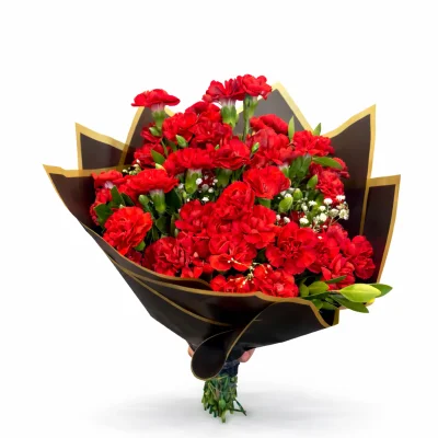 Aşkın Ateşi Kırmızı Karanfil Buketi