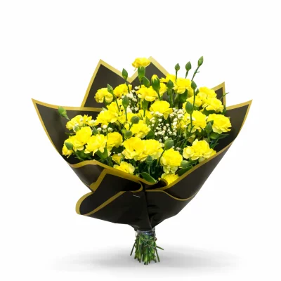 Altın Dokunuş Sarı Karanfil Buketi