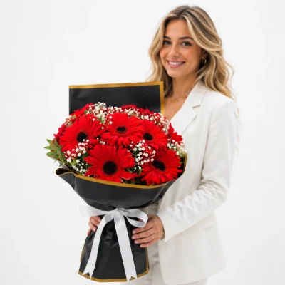 Aşk Dolu Kırmızı Gerbera