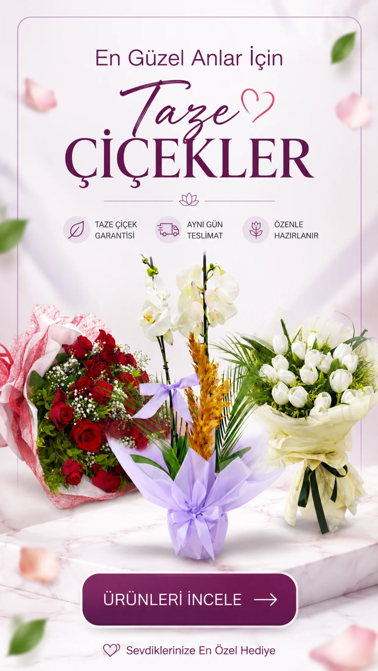 Adana Çiçek Siparişi &ndash; Aynı Gün Teslimat | Nihat Petek Çiçekçilik